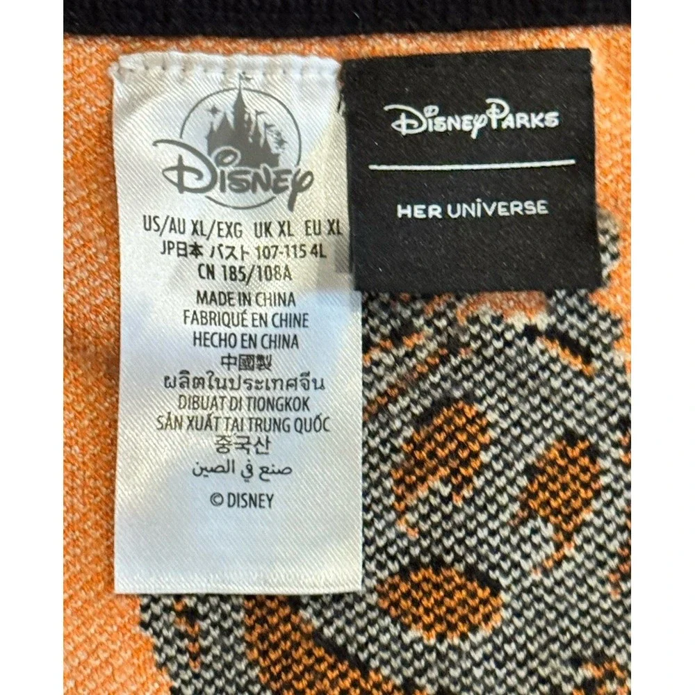 Disney Parks Her Universe Mickey Pumpkin Bow Cardigan XL Not So Scary Halloween